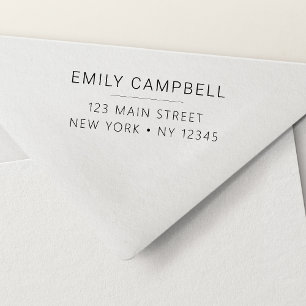 Tampon Auto-encreur Adresse de retour Minimaliste Moderne Professionne