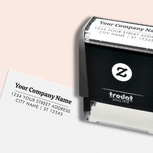Tampon Auto-encreur Adresse de retour minimaliste simple et moderne