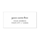 Tampon Auto-encreur Adresse de retour Modern Simple Script Name (Design)