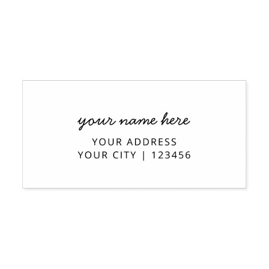 Tampon Auto-encreur Adresse de retour Modern Simple Script Name (Design)