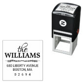 Tampon Auto-encreur Adresse de retour moderne (En situation)