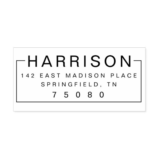 Tampon Auto-encreur Adresse de retour moderne Bloc de timbre auto-alim (Design)