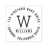 Tampon Auto-encreur Adresse de retour Monogramme classique (Design)