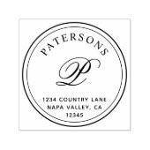 Tampon Auto-encreur Adresse de retour Monogramme classique (Design)