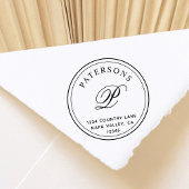 Tampon Auto-encreur Adresse de retour Monogramme classique