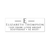 Tampon Auto-encreur Adresse de retour Monogramme élégant moderne Custo (Design)