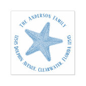 Tampon Auto-encreur Adresse de retour Nautique Océan Simple Étoile de (Design)