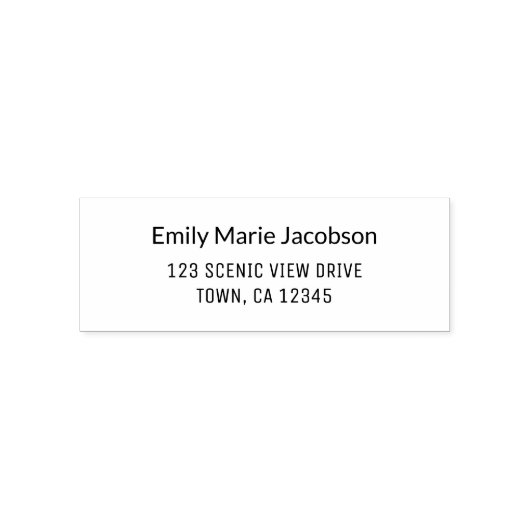 Tampon Auto-encreur Adresse de retour Nettoyer Élégant Écriture d'impr (Design)