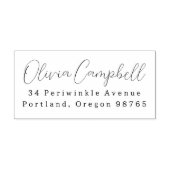 Tampon Auto-encreur Adresse de retour Nom de script élégant moderne (Design)