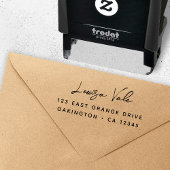 Tampon Auto-encreur Adresse de retour Nom minimal moderne Adresse