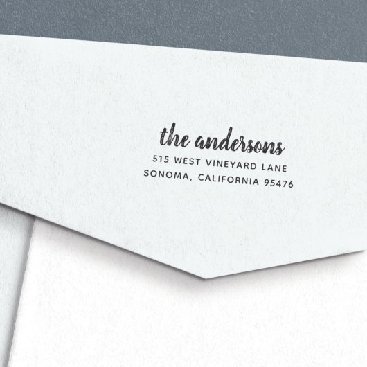 Tampon Auto-encreur Adresse de retour par lettres brosse