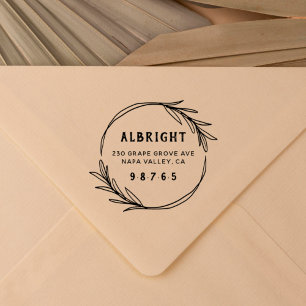 Tampon Auto-encreur Adresse de retour personnalisée de la couronne bot