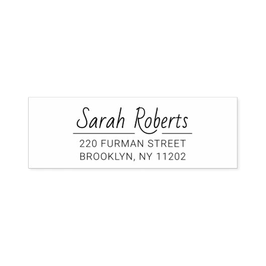 Tampon Auto-encreur Adresse de retour personnalisée minimale 03. (Design)