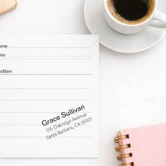 Tampon Auto-encreur Adresse de retour personnalisée moderne et épurée