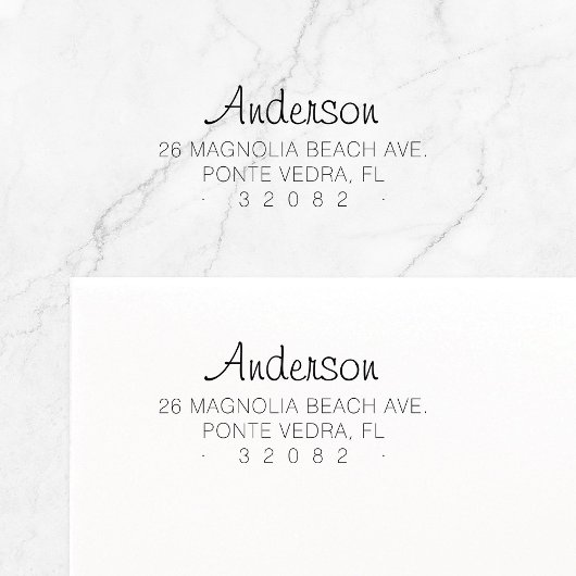 Tampon Auto-encreur Adresse de retour personnalisée simple 04.