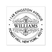 Tampon Auto-encreur Adresse de retour personnalisée simple en noir et (Design)