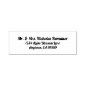 Tampon Auto-encreur Adresse de retour personnalisée Texte de script Dé (Design)