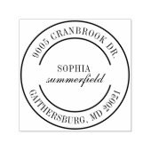 Tampon Auto-encreur Adresse de retour personnelle élégante Timbre en c (Design)