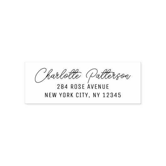 Tampon Auto-encreur Adresse de retour personnelle professionnelle Scri (Design)