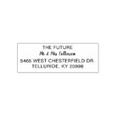 Tampon Auto-encreur Adresse de retour pour Future Mr et Mrs Bridal Sho (Design)