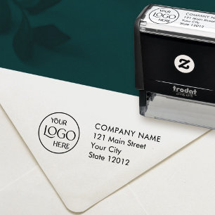 Tampon Auto-encreur Adresse de retour professionnel Logo professionnel