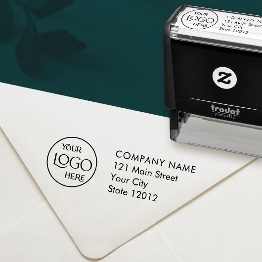 Tampon Auto-encreur Adresse de retour professionnel Logo professionnel