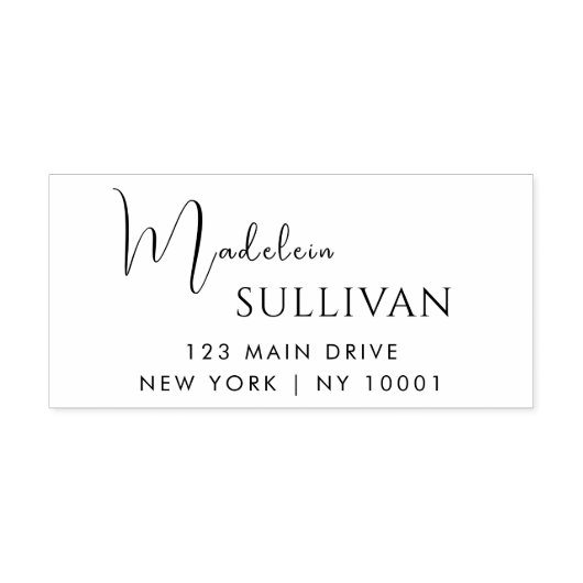 Tampon Auto-encreur Adresse de retour professionnel moderne (Design)