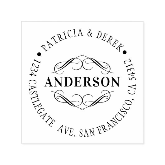 Tampon Auto-encreur Adresse de retour prospère (Design)