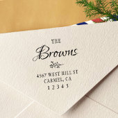 Tampon Auto-encreur Adresse de retour rustique simple