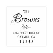 Tampon Auto-encreur Adresse de retour rustique simple (Design)