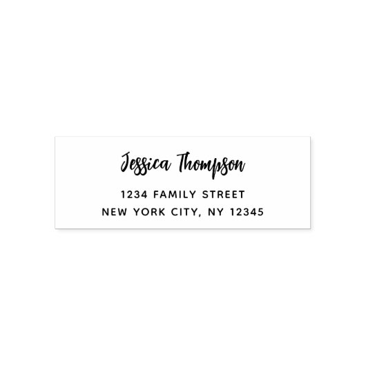 Tampon Auto-encreur Adresse de retour Script manuscrit moderne (Design)