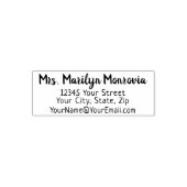 Tampon Auto-encreur Adresse de retour simple avec courrier électroniqu (Design)