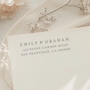 Tampon Auto-encreur Adresse de retour simple et moderne