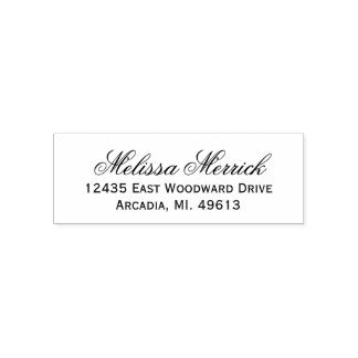 Tampon Auto-encreur Adresse de retour simple et moderne Timbre en caou