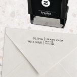 Tampon Auto-encreur Adresse de retour simple minimale<br><div class="desc">Créez votre propre timbre d'adresse de retour personnalisé pour les enveloppes,  les cartes et les invitations. Personnalisez facilement avec votre nom et votre adresse de retour dans la typographie minimaliste.</div>