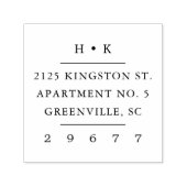 Tampon Auto-encreur Adresse de retour simple monogramme classique (Design)