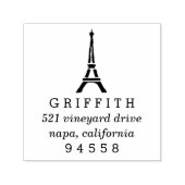 Tampon Auto-encreur Adresse de retour Tour Eiffel (Design)