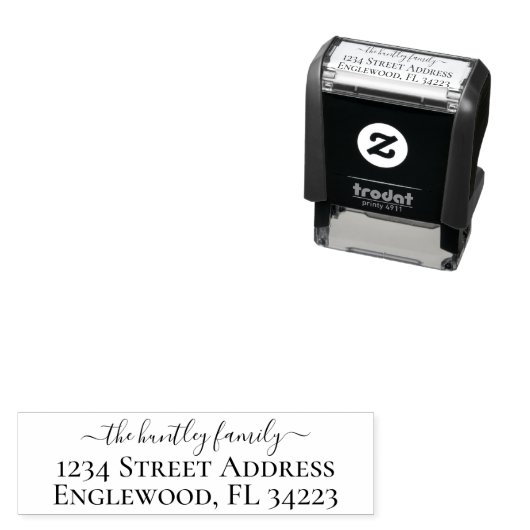 Tampon Auto-encreur Adresse de timbre personnalisée auto-accusée (En situation)