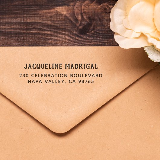 Tampon Auto-encreur Adresse de typographie rustique