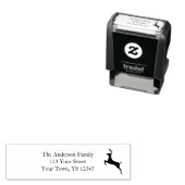 Tampon Auto-encreur Adresse de vacances de saison enchantée (En situation)