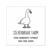 Tampon Auto-encreur Adresse d'entreprise de Goose Farm (Design)
