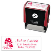 Tampon Auto-encreur Adresse des champignons de tabouret (En situation)