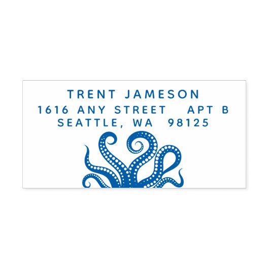 Tampon Auto-encreur Adresse des Tentacles de pieuvre (Design)