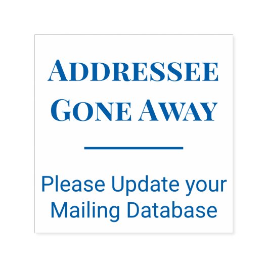 Tampon Auto-encreur Adresse disparue - Pas à cette adresse (Design)