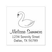 Tampon Auto-encreur Adresse du cygne blanc 2 (Design)