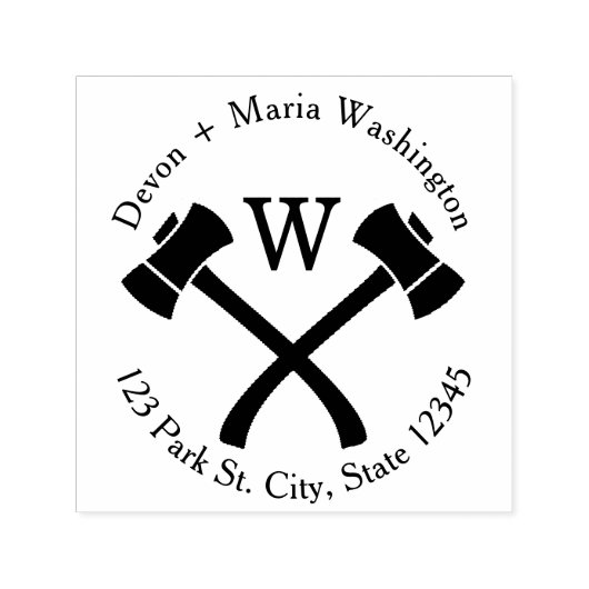 Tampon Auto-encreur Adresse du monogramme (Design)