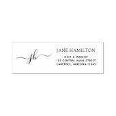 Tampon Auto-encreur Adresse du monogramme du logo personnalisé (Design)