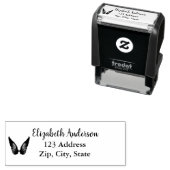 Tampon Auto-encreur Adresse du nom des ailes Angel (En situation)