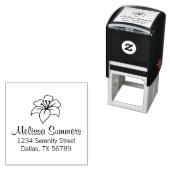 Tampon Auto-encreur Adresse Exotique Lily Flower (En situation)