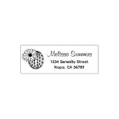 Tampon Auto-encreur Adresse Fleur de Cactus (Design)